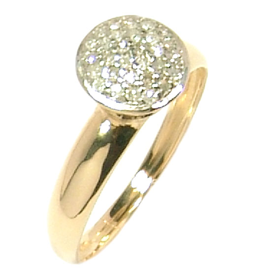 Anel em ouro amarelo 18k com diamantes - Chuveiro - 2ANB0230