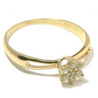 Anel em ouro amarelo 18k com diamantes - Chuveiro - 2ANB0222